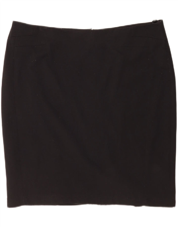 Fusta creion pentru femei Marks & Spencer UK 20 2XL W38 Poliester negru