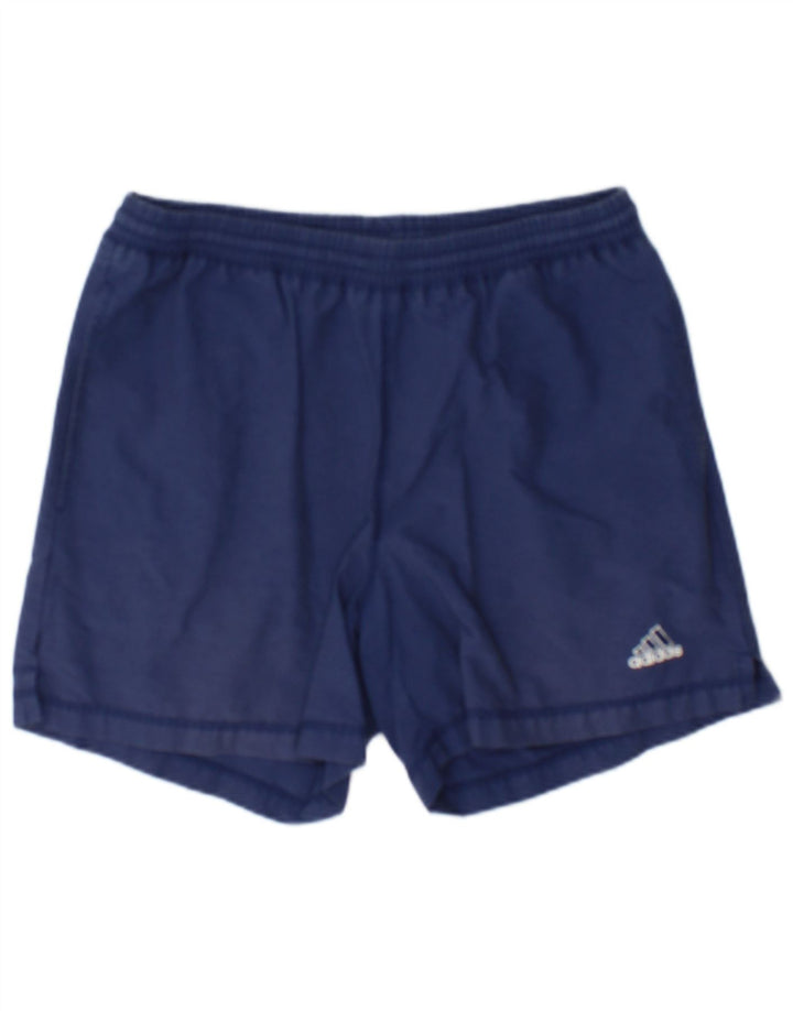 Pantaloni scurți sport Adidas pentru bărbați, bumbac mediu, albastru bleumarin