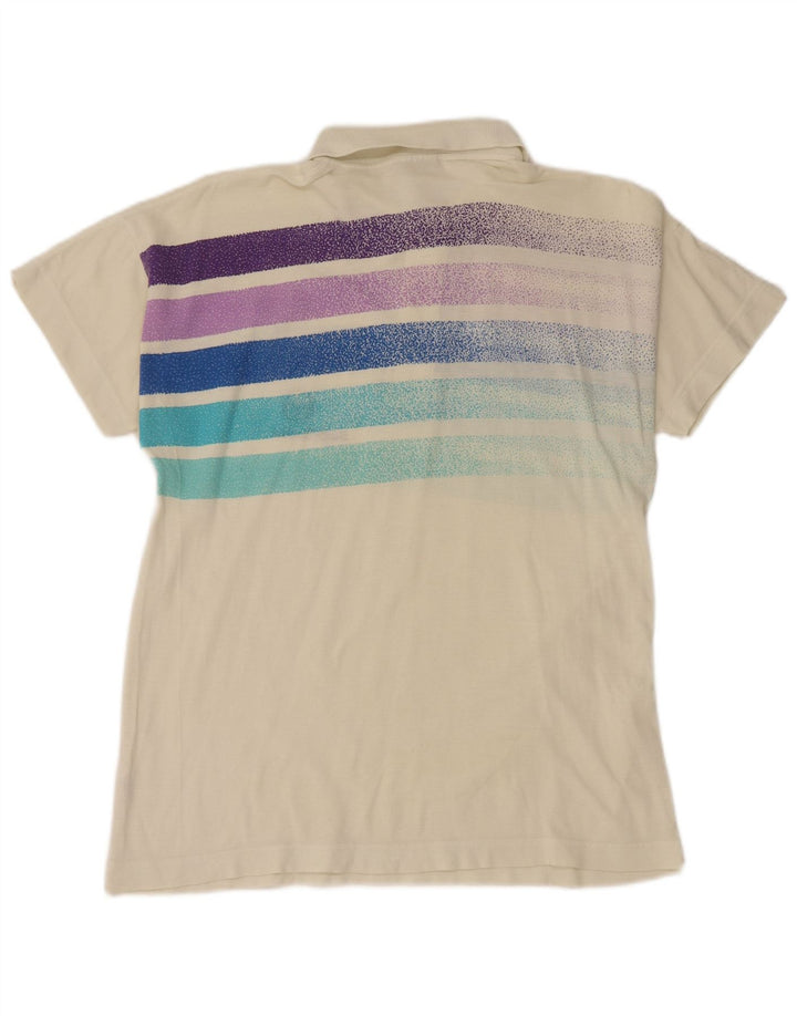 SERGIO TACCHINI Tricou polo pentru bărbați, mic din bumbac cu dungi alb