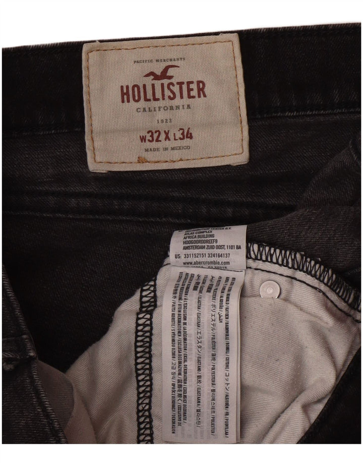 Blugi skinny pentru bărbați HOLLISTER W32 L34 bumbac negru