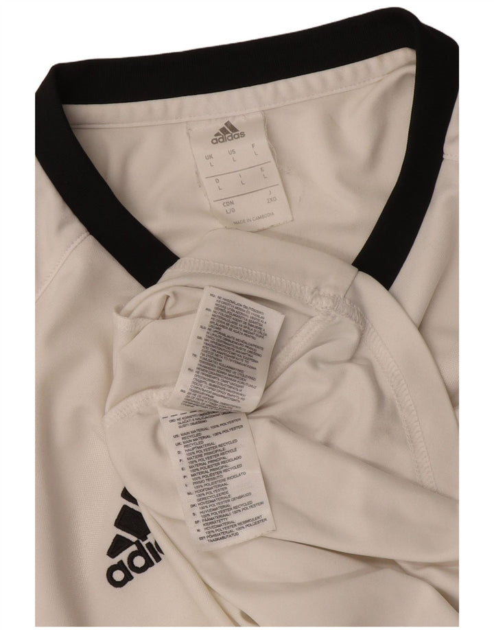Tricou Adidas pentru femei Top mare, alb, poliester color bloc