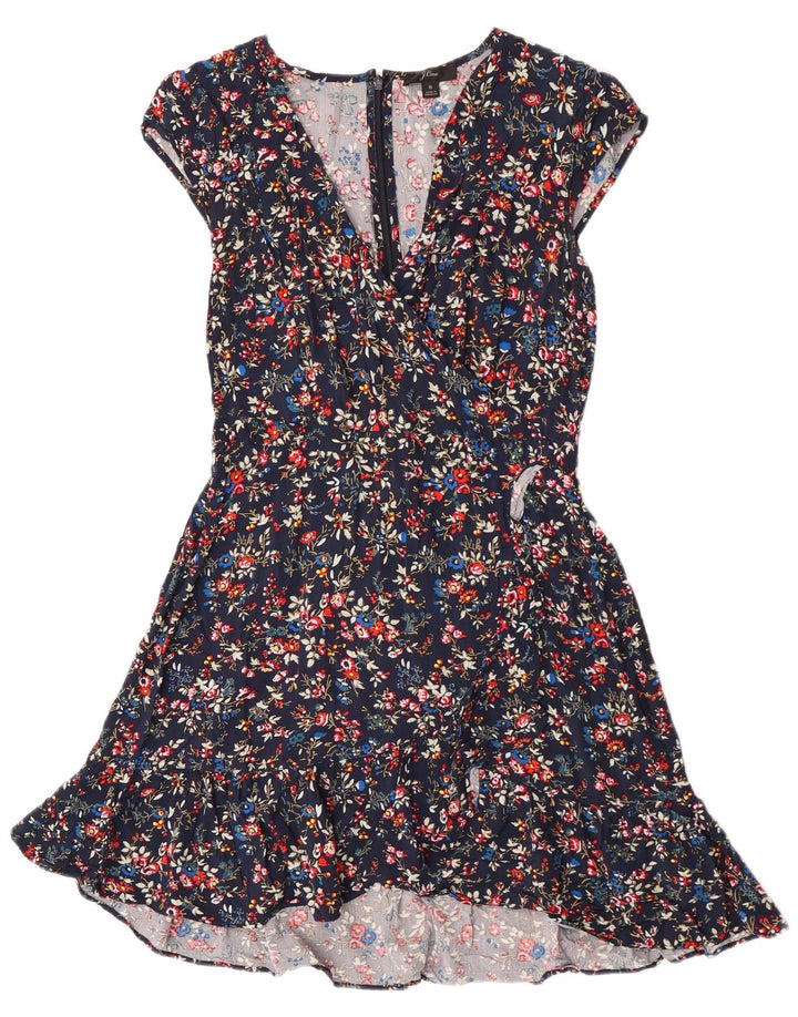 Rochie A-Line pentru femei J. Crew US 6 Medium Bluemarin Floral Viscose