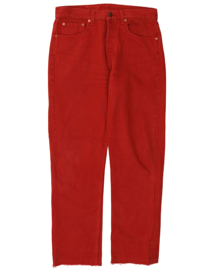 Blugi drepti pentru bărbați Levi's 501 W32 L28 bumbac roșu