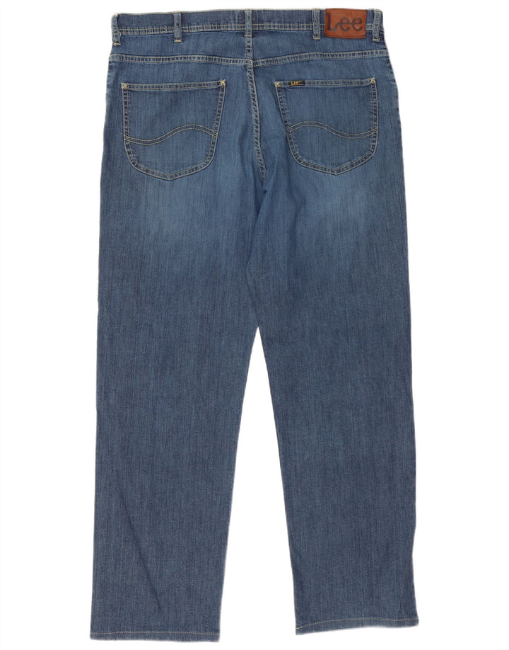 Blugi Lee Brooklyn Straight pentru bărbați W38 L31, bumbac albastru