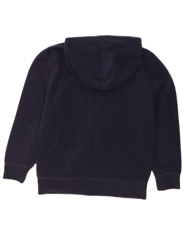 Jachetă fleece cu glugă Gap Boys 12-13 ani 2XL bumbac bleumarin