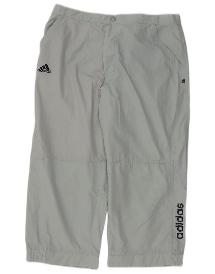 ADIDAS Mens Graphic Bermuda Shorts W34 Large Grey Polyester