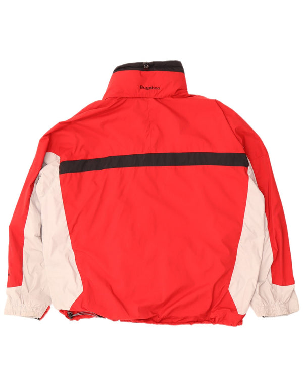 Jachetă de ploaie cu glugă pentru bărbați Columbia Interchange UK 42 XL, nailon color bloc roșu
