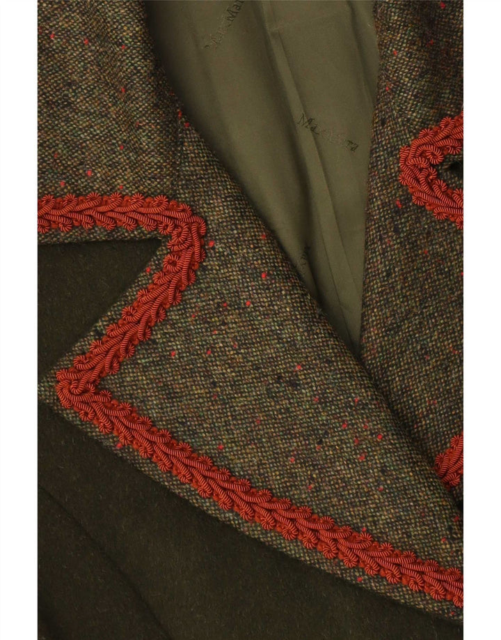 Pardesiu vintage pentru femei UK 14 Medium Green Classic