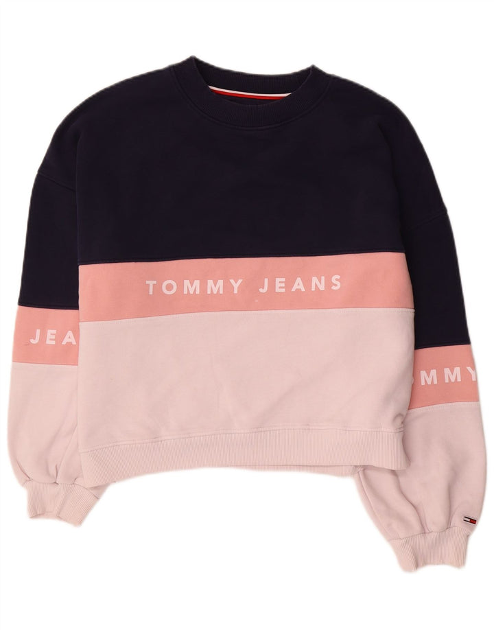 Pulover supradimensionat pentru femei Tommy Hilfiger UK 10 Mic bleumarin