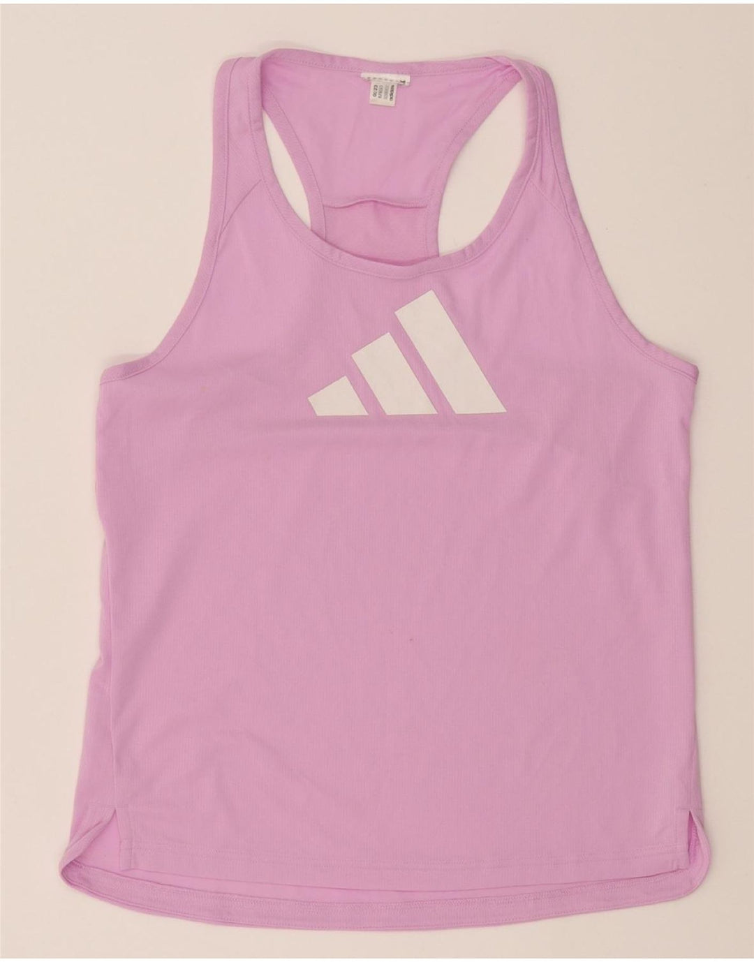 ADIDAS Womens Graphic Vest Top UK 12 Medium Pink Vintage Adidas and Second-Hand Adidas from Messina Hembry 