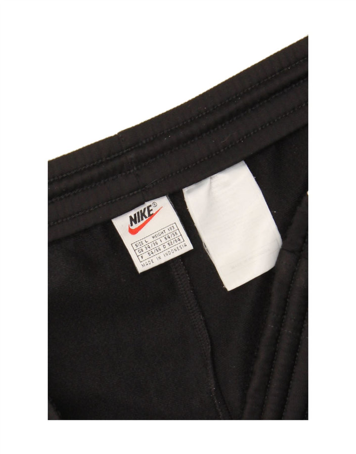 NIKE Mens Graphic Sport Shorts Large Black Colourblock Polyester Vintage Nike and Second-Hand Nike from Messina Hembry 