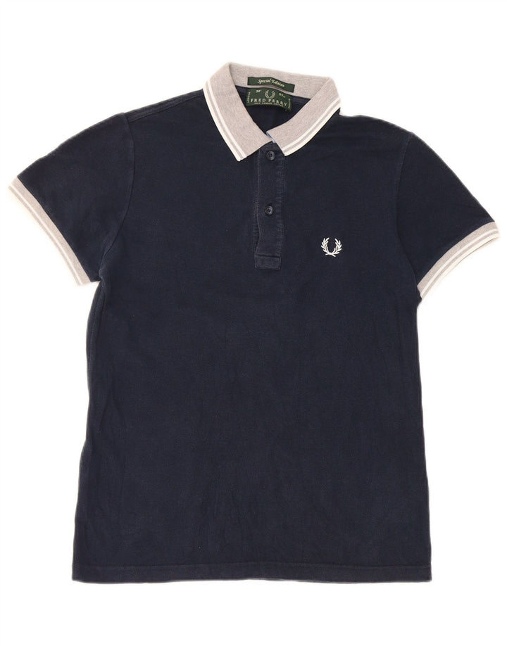 Cămașă polo Fred Perry pentru bărbați, bumbac, albastru bleumarin
