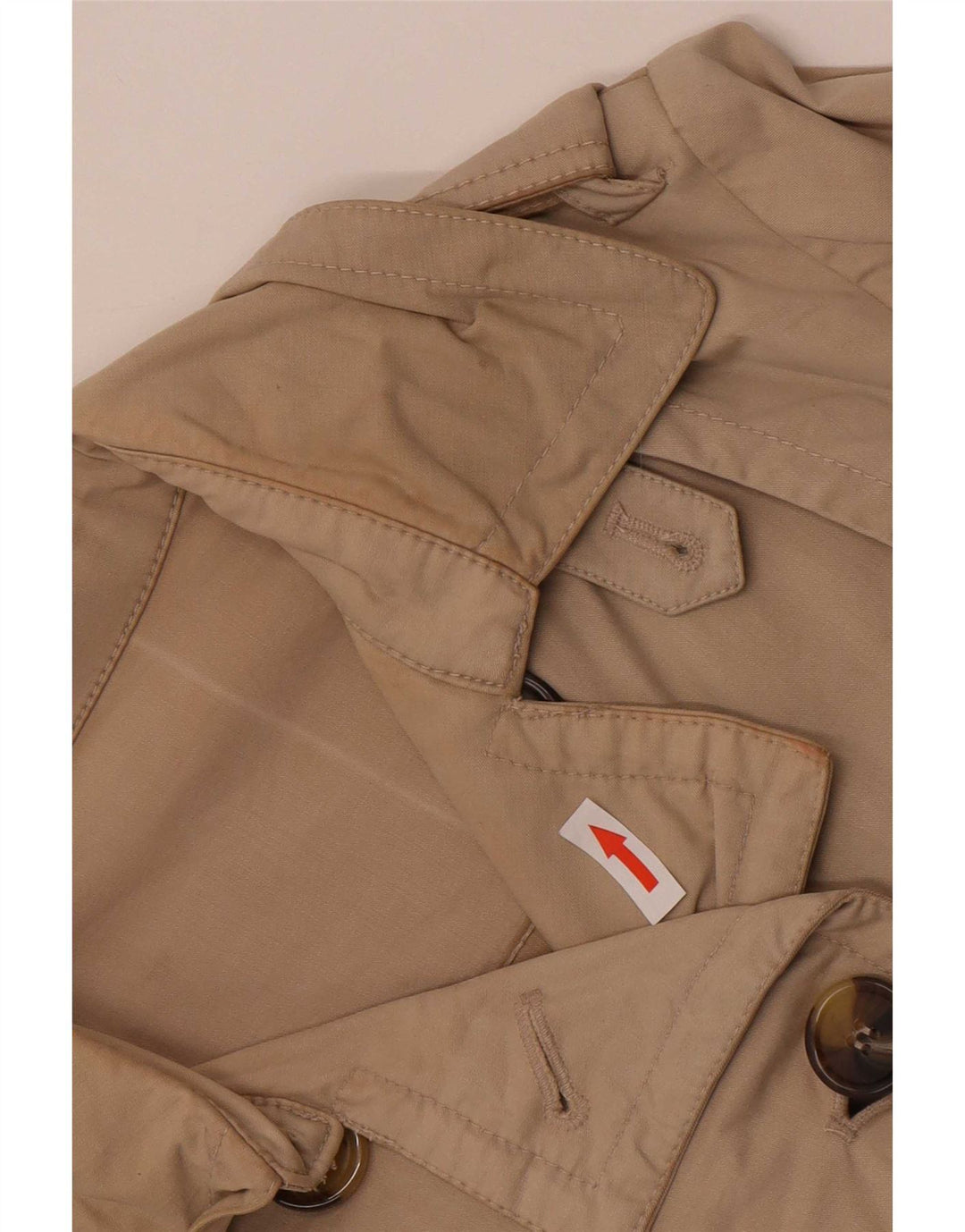 Trenci pentru femei Massimo Dutti, scurt, dublu, UK 14 Bej mediu