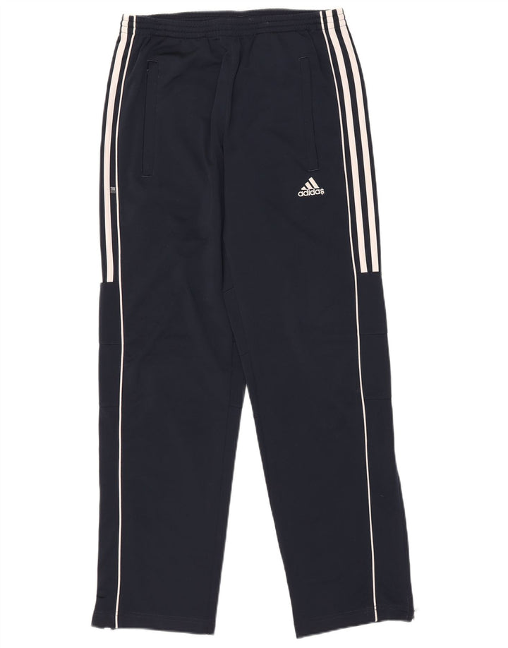 Pantaloni de trening Adidas baieti 13-14 ani poliester bleumarin