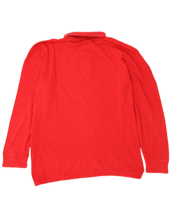 Sergio Tacchini Polo cu mânecă lungă pentru bărbați IT 54 XL Bumbac roșu