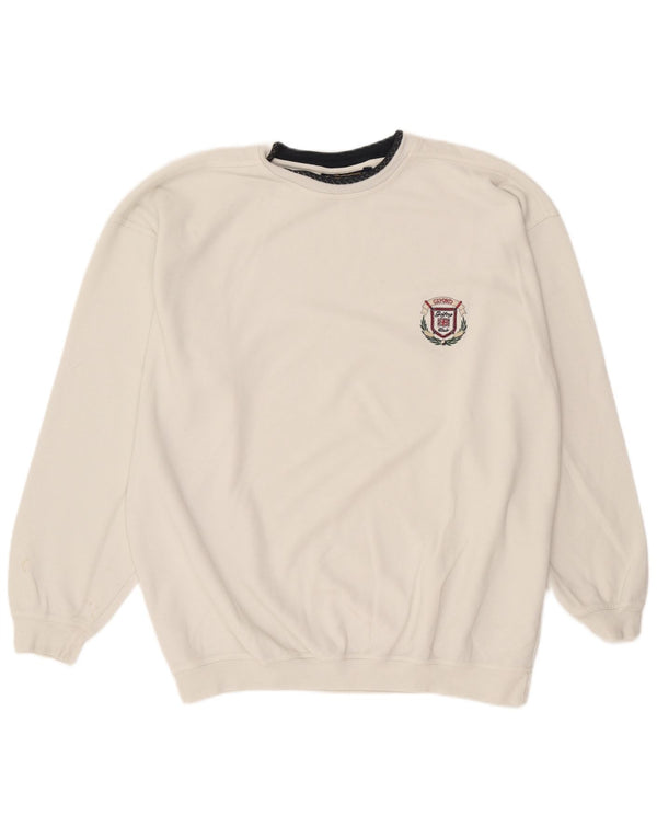 Pulover Vintage pentru bărbați, 2XL, bumbac alb