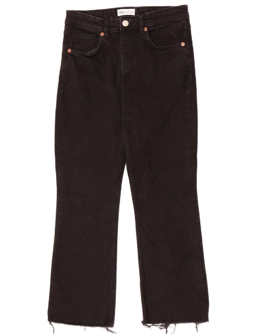 Blugi drepti pentru femei Zara EU 40 Medium W30 L26 Bumbac negru