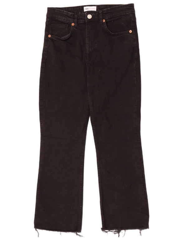 Blugi drepti pentru femei Zara EU 40 Medium W30 L26 Bumbac negru