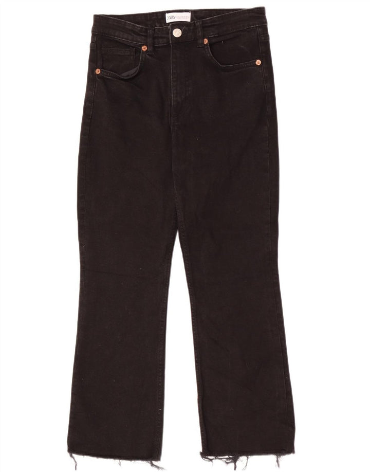 Blugi drepti pentru femei Zara EU 40 Medium W30 L26 Bumbac negru