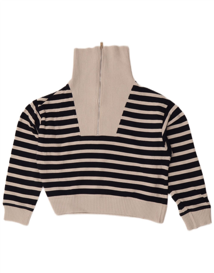 Pulover pentru femei Marks & Spencer, cu fermoar, cu gât, UK 14 Medium Bleumarin