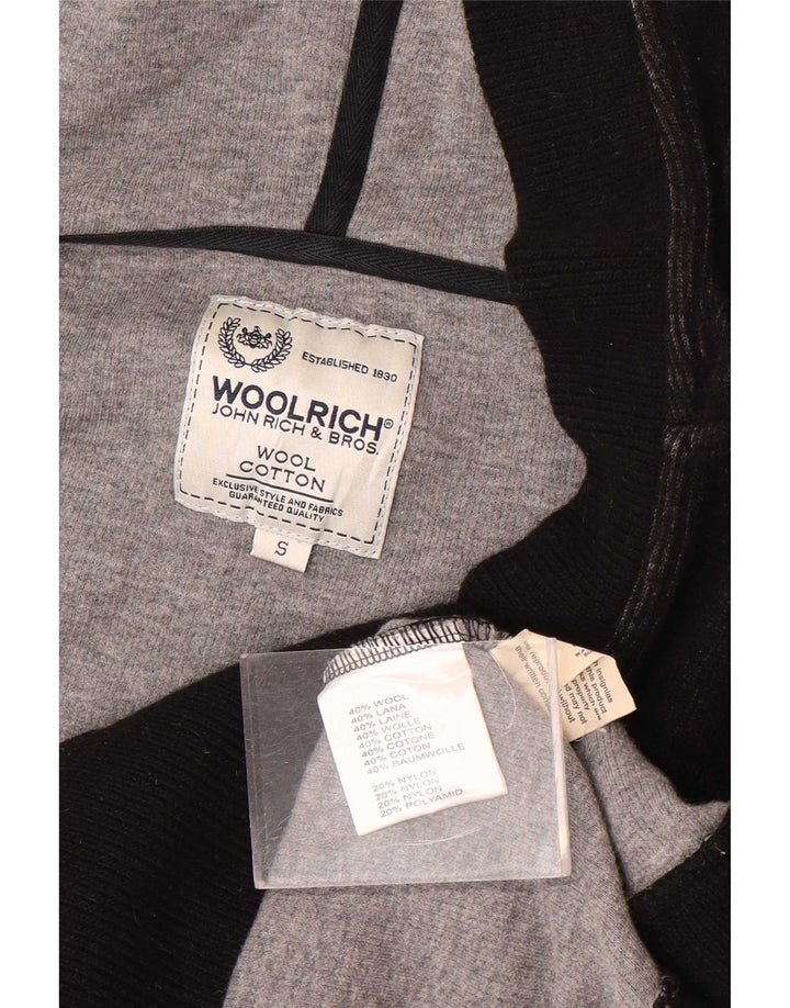 Woolrich Pulover cu glugă pentru femei UK 10 Lână neagră mică