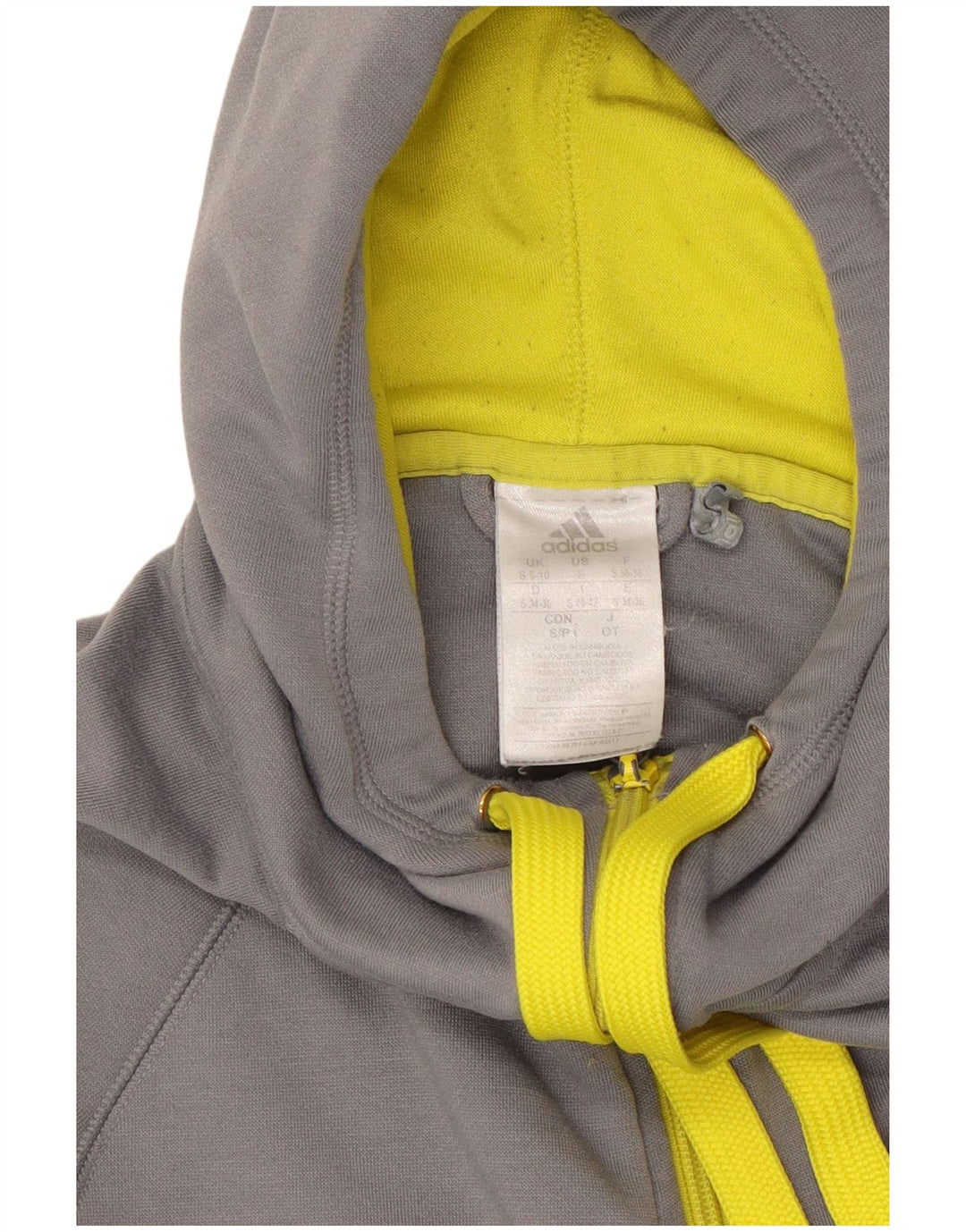 Pulover ADIDAS Climalite, cu fermoar, pentru femei, Marea Britanie 8/10, poliester, gri mic