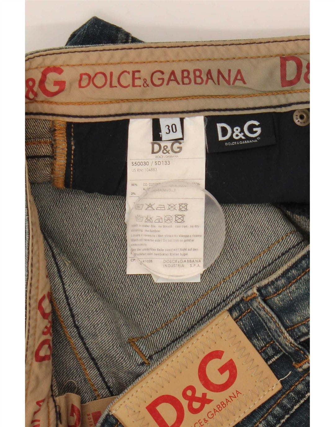 Dolce & Gabbana Blugi Bootcut pentru Damă W30 L30 Bumbac Albastru