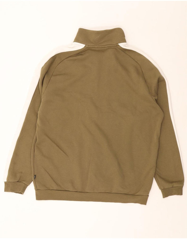 Jachetă pentru trening PUMA pentru bărbați, bumbac color bloc mare, kaki