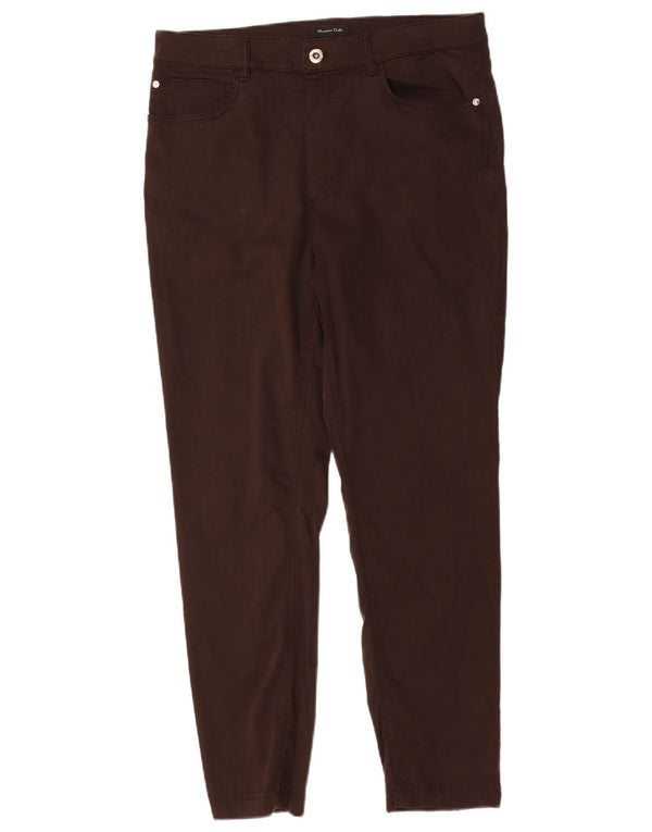 Massimo Dutti Pantaloni casual subțiri pentru femei EU 44 XL W34 L27 maro bumbac