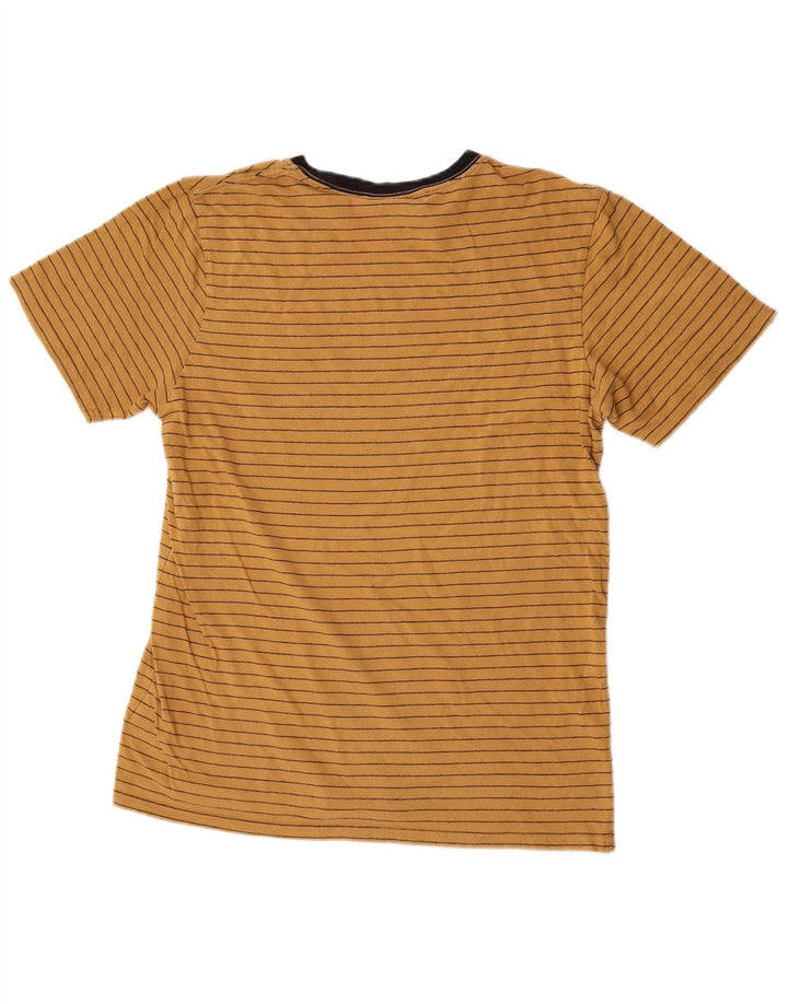 Tricou pentru bărbați Volcom Top din bumbac cu dungi galbene medii