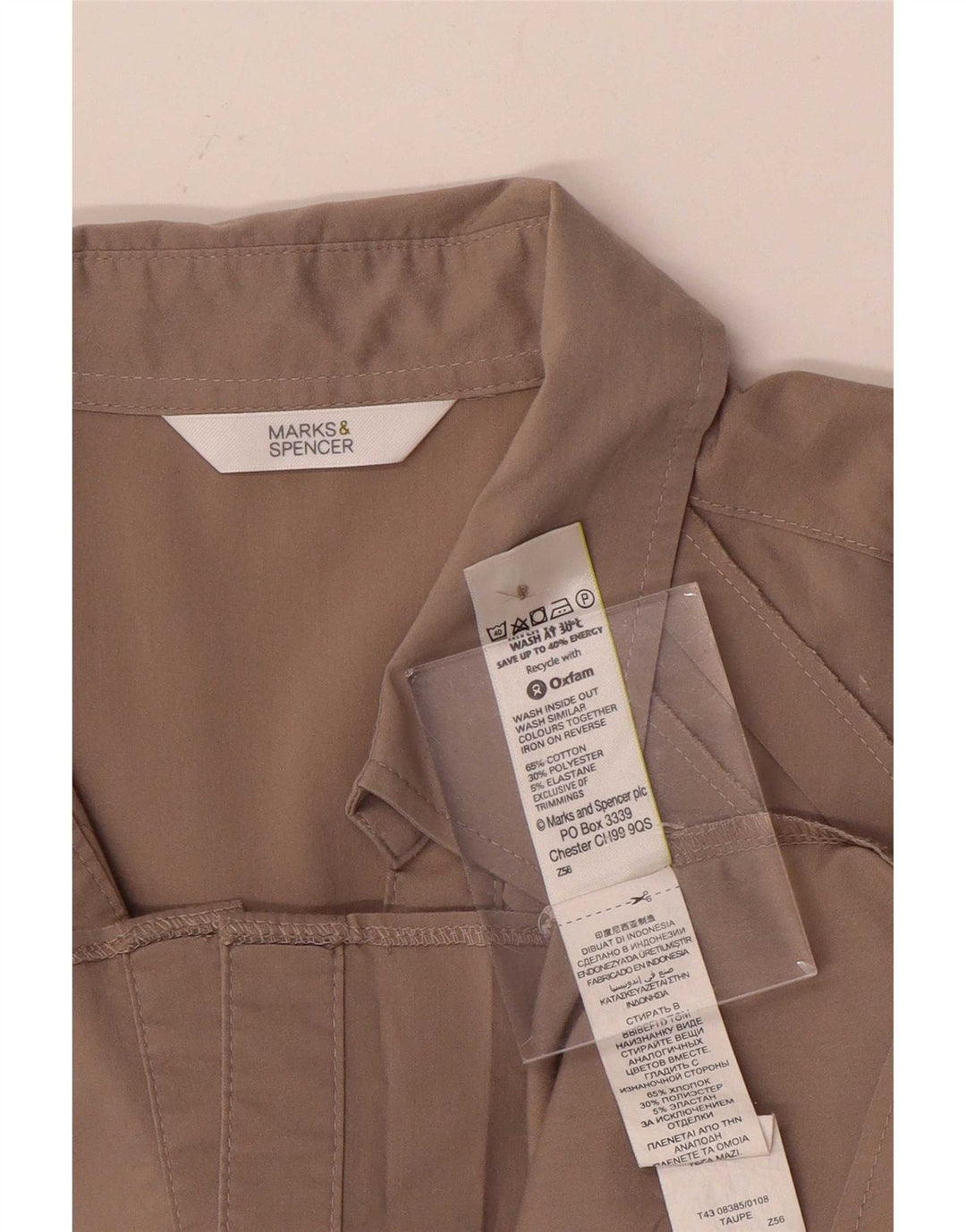Bluză cămașă pentru femei Marks & Spencer UK 18 XL bumbac gri