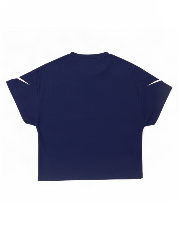 Tricou cu grafic pentru fete Nike Crop Top 12-13 ani Poliester mare bleumarin