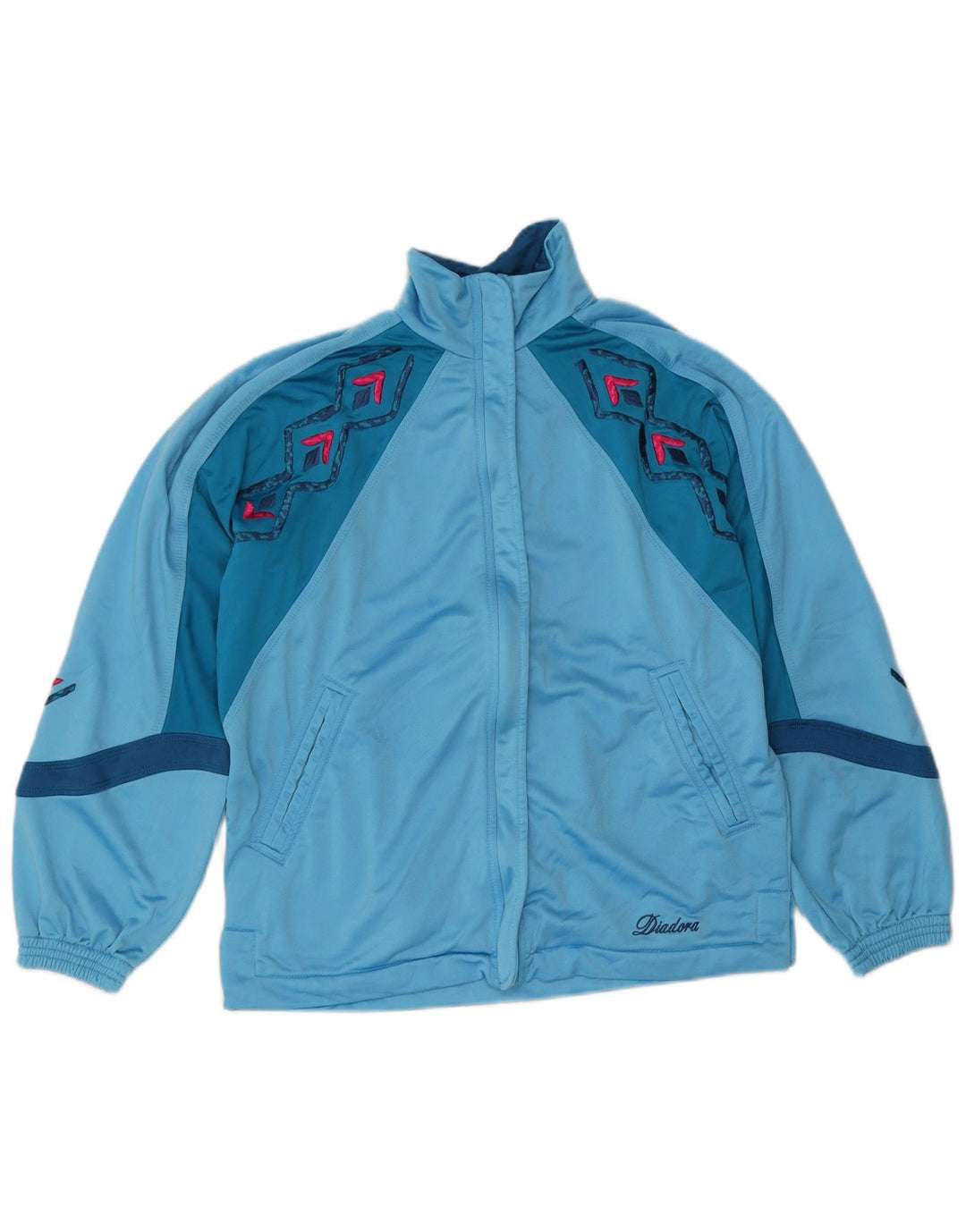 Jachetă de top pentru trening grafic Diadora pentru femei IT 40 Medium Blue Colorblock