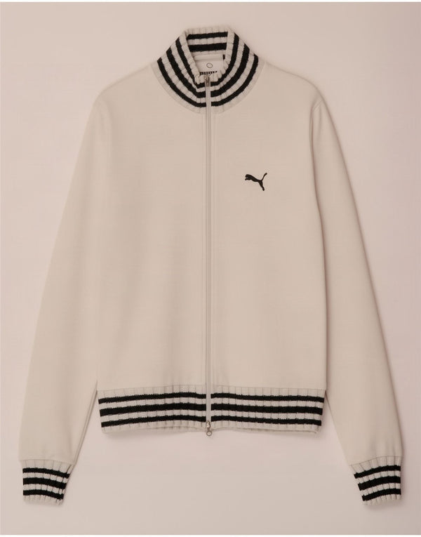 Jachetă de trening Puma pentru femei UK 14 Medium White Striped