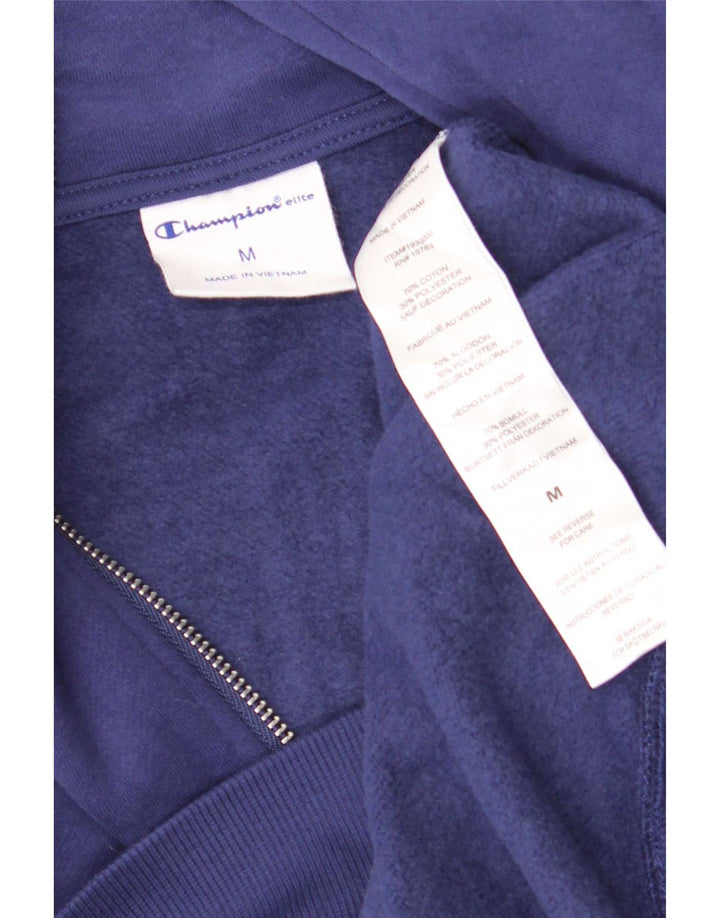 Pulover pentru femei Champion, supradimensionat, cu fermoar, cu gât, UK 14 Medium Bleumarin