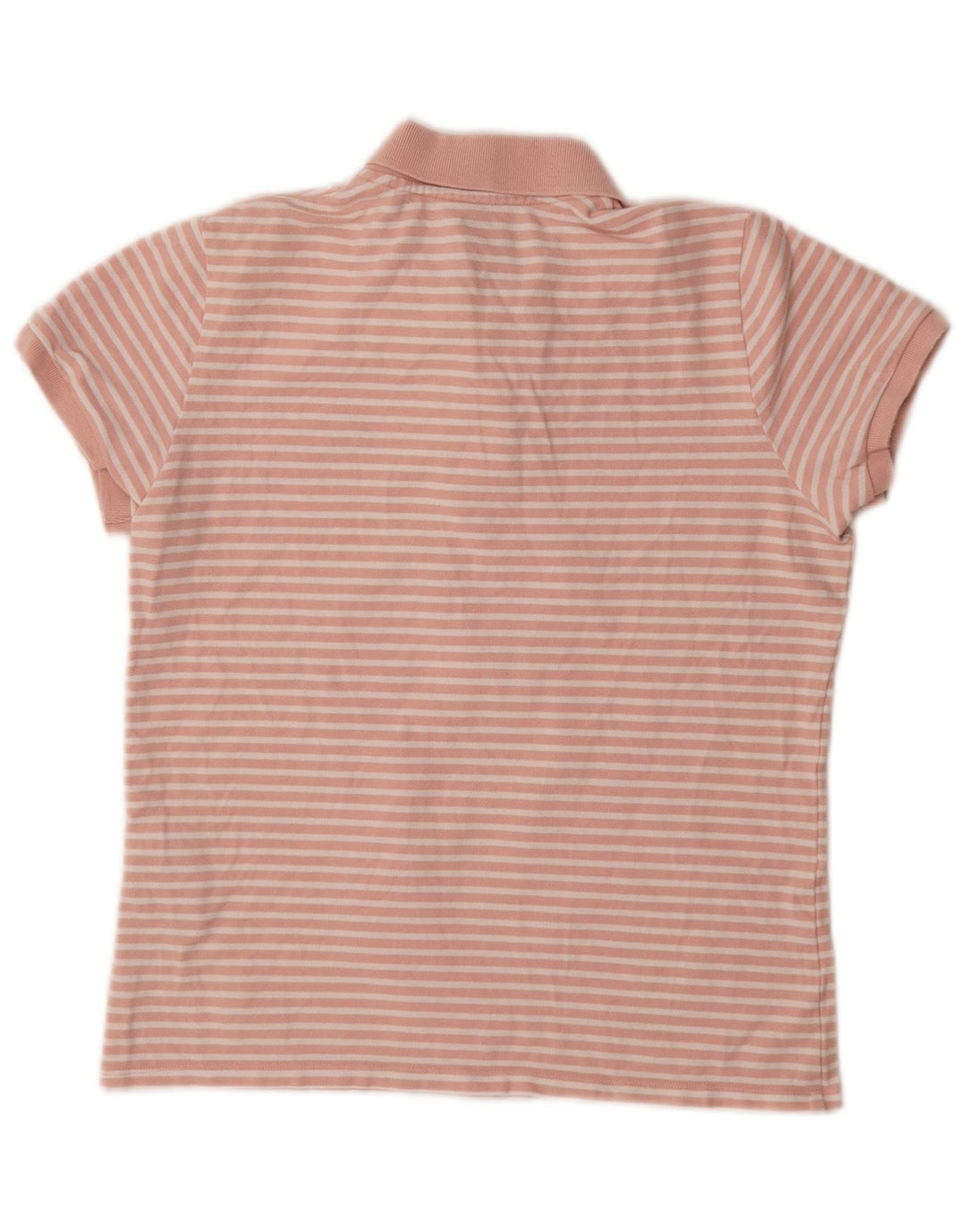 Tricou polo Levi's pentru femei UK 12, bumbac cu dungi roz mediu