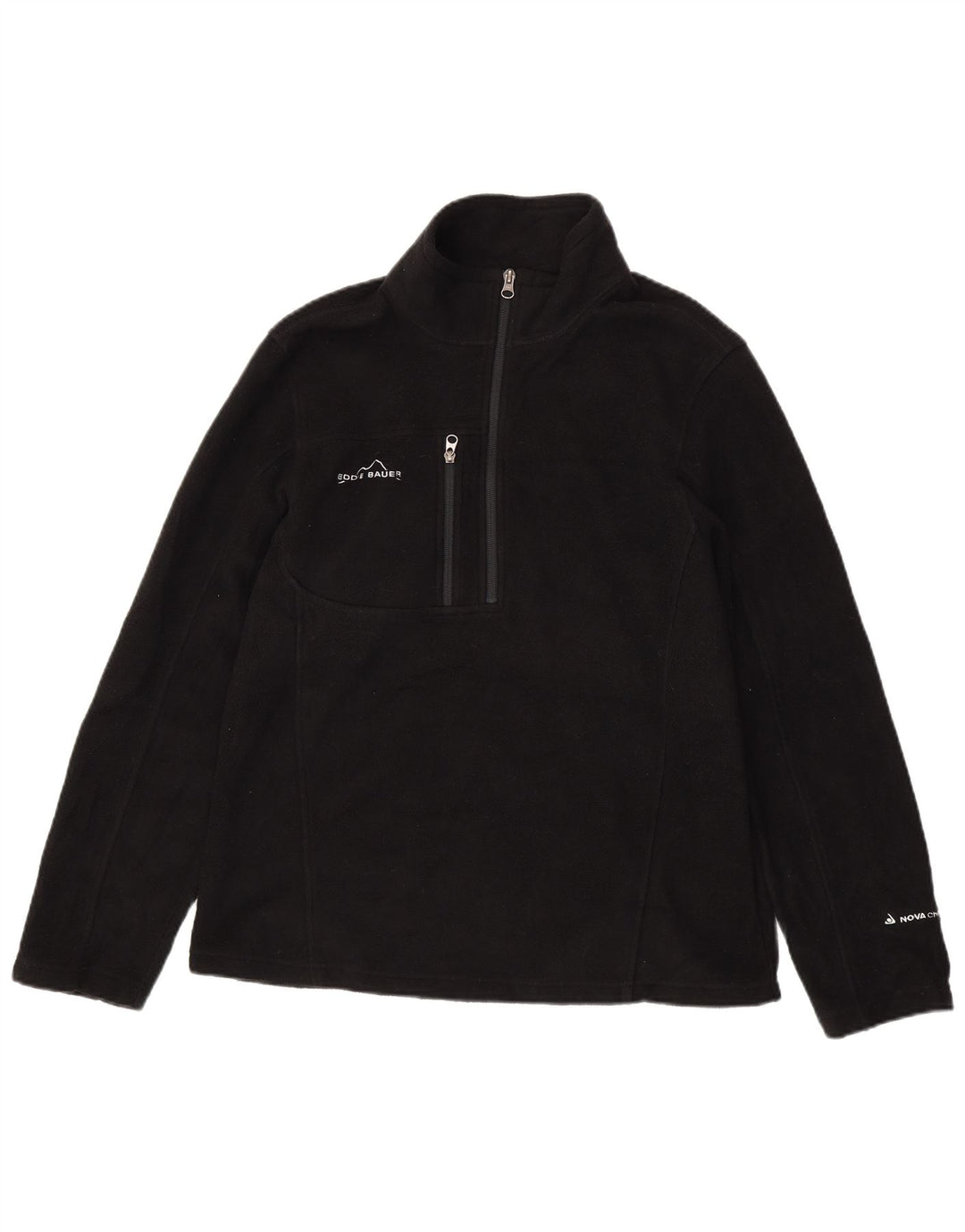 Pulover din lână pentru bărbați Eddie Bauer, cu fermoar, negru, poliester