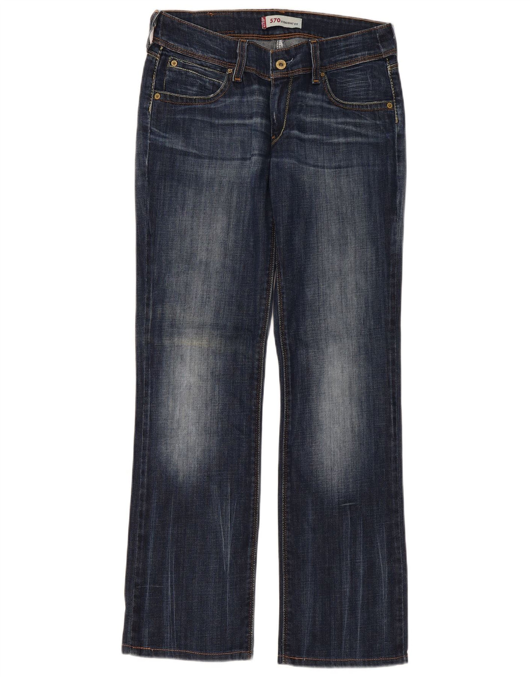 Blugi drepti 570 pentru femei Levi's W31 L31 bumbac bleumarin