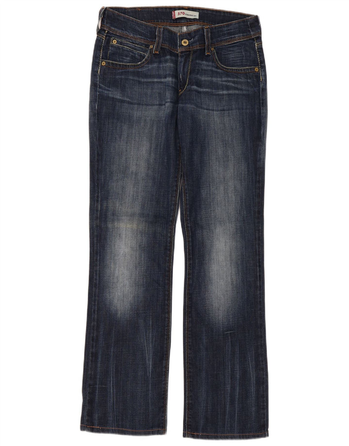 Blugi drepti 570 pentru femei Levi's W31 L31 bumbac bleumarin