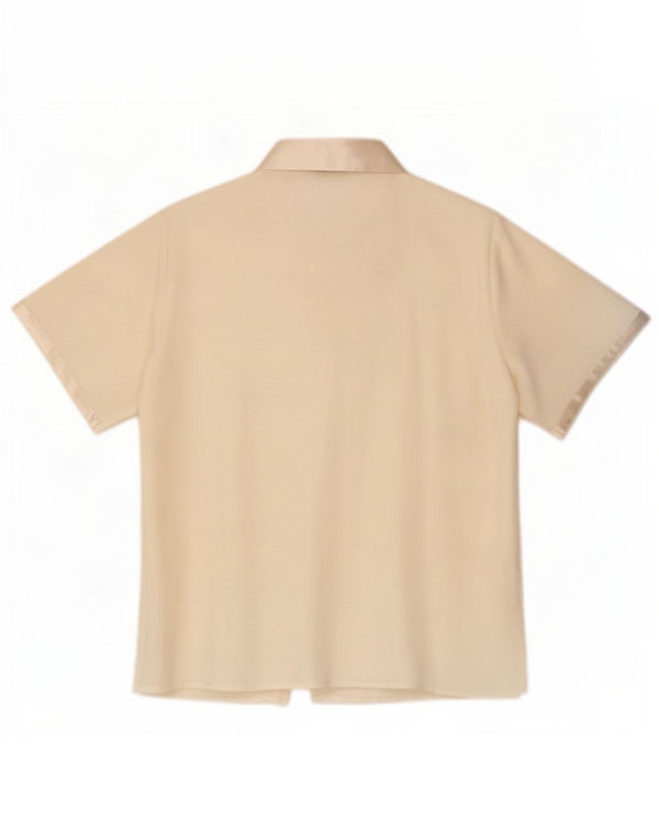 Bluză cămașă cu mânecă scurtă pentru femei Marks & Spencer UK 12 Medium Off White