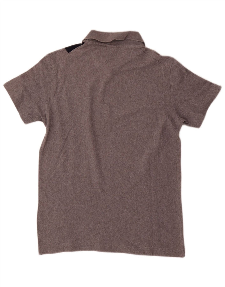 Tricou polo pentru bărbați Bikkembergs, bumbac color bloc, gri mic