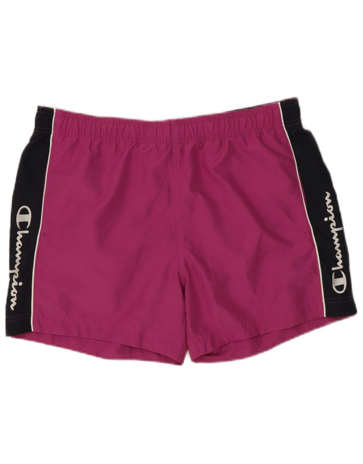 Pantaloni scurți de înot grafic pentru bărbați Champion, mari, mov, poliester color bloc