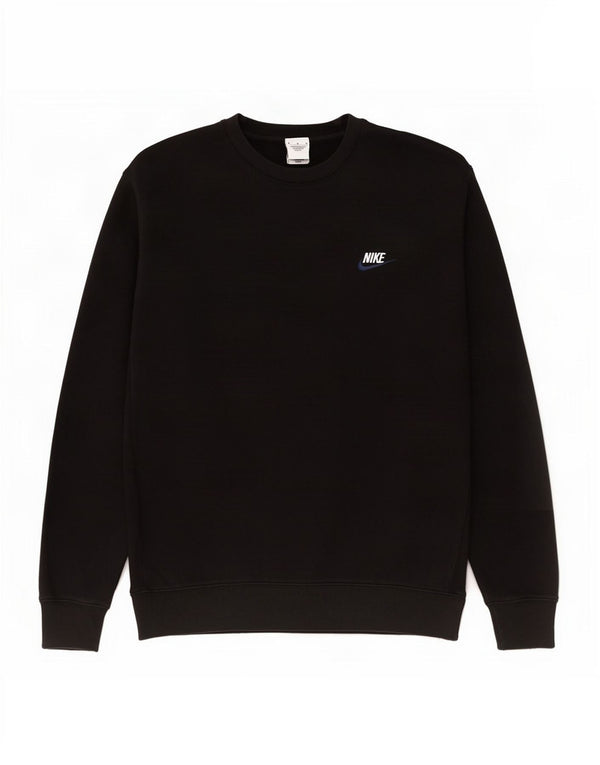 Pulover Nike pentru bărbați, bumbac mediu negru