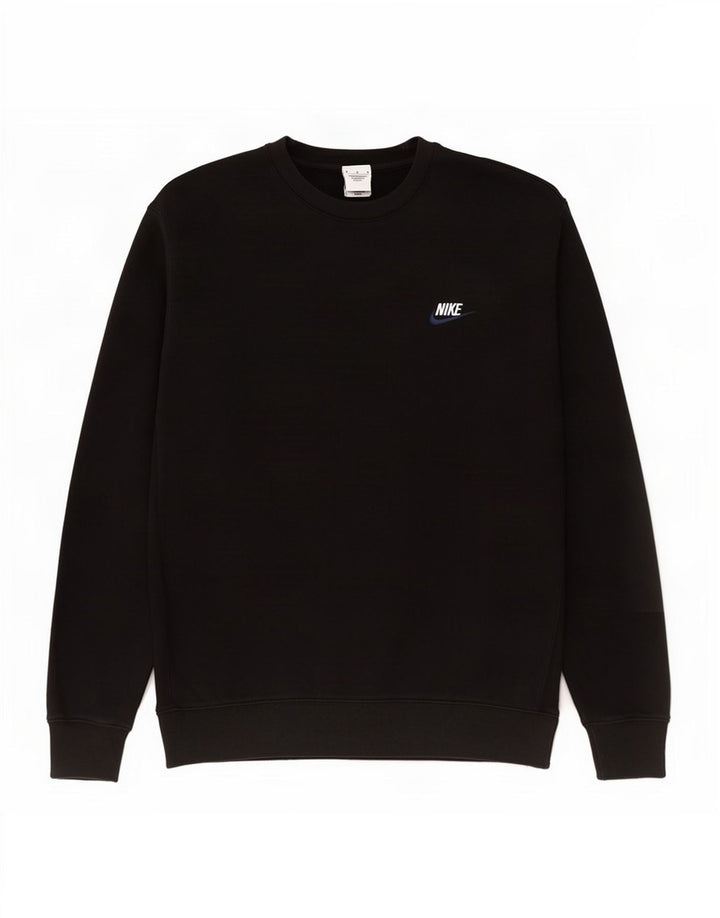 Pulover Nike pentru bărbați, bumbac mediu negru