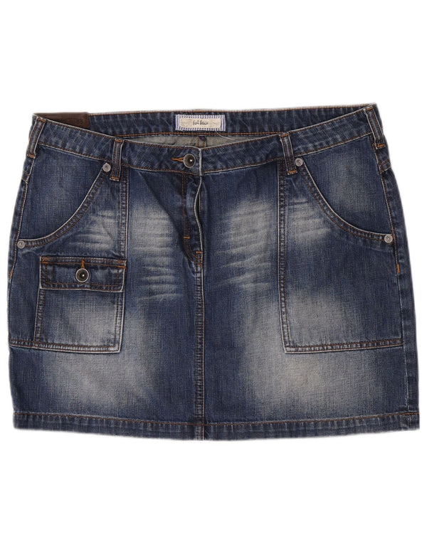 Fusta Cargo Mini denim pentru femei Fat Face W36 XL Bumbac albastru
