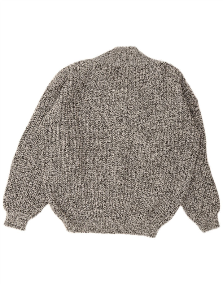 Pulover vintage pentru bărbați cu decolteu în V IT 50 Medium Gri Pete
