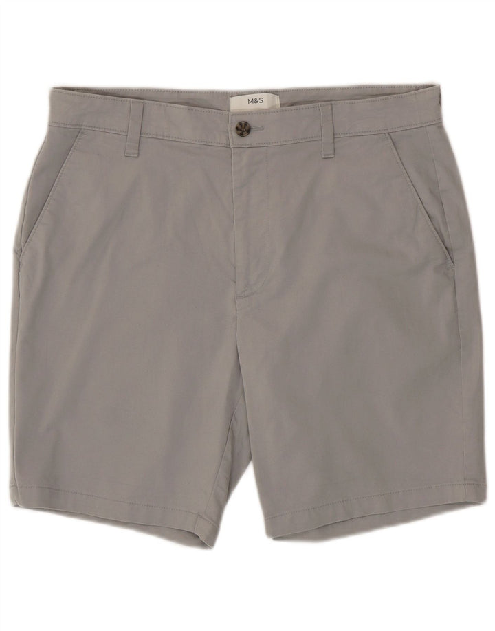 Pantaloni scurți chino pentru bărbați Marks & Spencer W34, bumbac gri mare