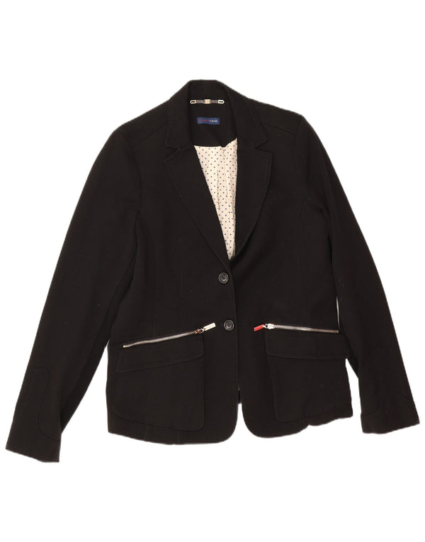Jachetă Blazer pentru femei Trussardi Jeans cu 2 nasturi UK 14 Medium Black
