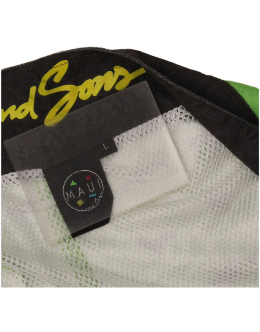 Pantaloni scurți de baie MAUI AND SONS pentru bărbați, bumbac verde mediu