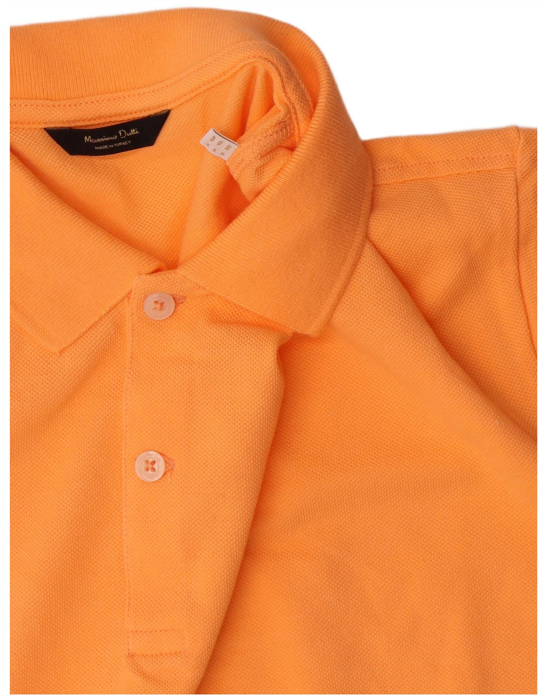 Tricou polo Massimo Dutti pentru bărbați, bumbac portocaliu mediu